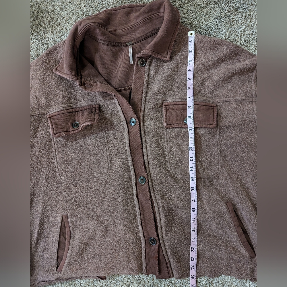 Free People Ruby Jacket Date Night Size Large Pockets Elbow Patches - Picture 15 of 16